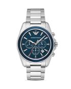 Emporio Armani Blue Stainless Steel Bracelet Watch, 44mm