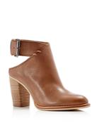 Dolce Vita Jacklyn Leather Cutout Buckle High Heel Booties