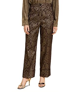 Marina Rinaldi Rapallo Metallic Jacquard Pants