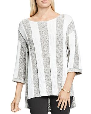 Two By Vince Camuto Mixed Knit Stripe Sweater