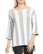 Two By Vince Camuto Mixed Knit Stripe Sweater