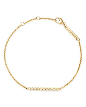Zoe Chicco 14k Gold Diamond Bezel Bar Link Bracelet
