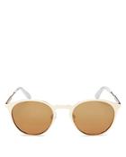 Polaroid Mirrored Polarized Round Sunglasses, 50mm