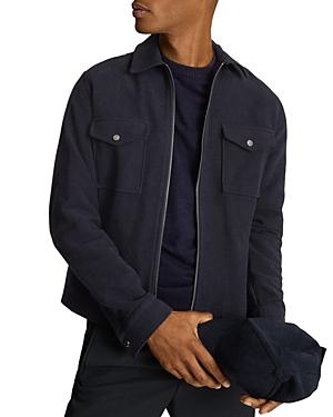 Reiss Zip Thru Melange Overshirt