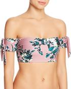 Splendid Watercolor Off-the-shoulder Bikini Top