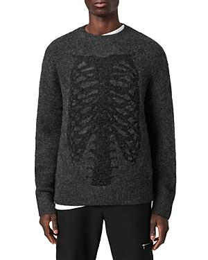 Allsaints Ribcage Jacquard Oversized Fit Crewneck Sweater