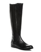Kate Spade New York Women's Rayna Scalloped Leather Tall Boots