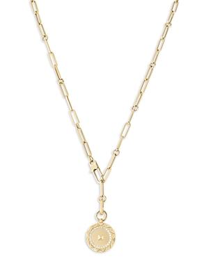 Roberto Coin 18k Yellow Gold Obelisco Diamond Medallion Pendant Necklace, 19