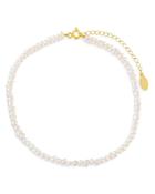 Adinas Jewels Freshwater Pearl Ankle Bracelet