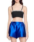 Sandro Manchester High Rise Satin Shorts