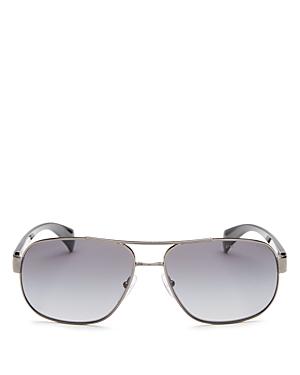 Prada Men's Polarized Brow Bar Sunglasses, 61mm