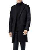 The Kooples Leather Trimmed Topcoat