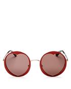 Kate Spade New York Rosaria Round Heart Sunglasses, 53mm