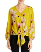 Sioni Three Quarter Length Sleeve Tie Waist Top