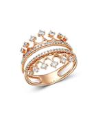 Bloomingdale's Diamond Crown Statement Ring In 14k Rose Gold, 0.50 Ct. T.w. - 100% Exclusive
