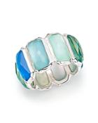 Ippolita Sterling Silver Wonderland Clear Quartz And Mother-of-pearl Doublet Brick Ring