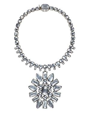 Tory Burch Crystal Sunburst Pendant Necklace, 17
