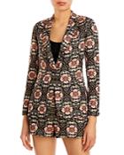 Alice And Olivia Macey Floral Print Blazer