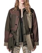Zadig & Voltaire Kim 2-in-1 Patchwork Parka