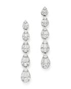 Bloomingdale's Diamond Mosaic Drop Earrings In 14k White Gold, 1.15 Ct. T.w. - 100% Exclusive