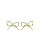 Aqua Bow Stud Earrings In 18k Gold Plated Sterling Silver - 100% Exclusive