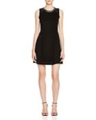 Magaschoni Knit And Woven Embellished Dress