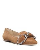 Sam Edelman Rochester Suede Pointed Toe Bow Flats
