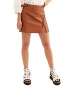Free People Midnight Magic Faux Leather Mini Skirt