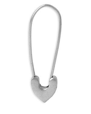 Allsaints Sterling Silver Safety Pin Hoop Single Earring