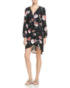 Band Of Gypsies Floral Faux Wrap Dress