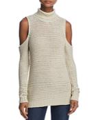 Aqua Cold-shoulder Turtleneck Sweater - 100% Exclusive