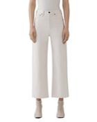 Agolde Ren High-rise Cropped Wide-leg Jeans In Paper