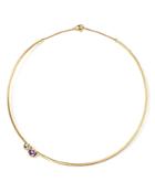 Marco Bicego 18k Yellow Gold Jaipur Two Stone Collar Necklace With Amethyst And Blue Topaz, 15.25