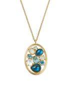 Ippolita 18k Yellow Gold Rock Candy Mixed Stone And Doublet Pendant Necklace In Raindrop, 16