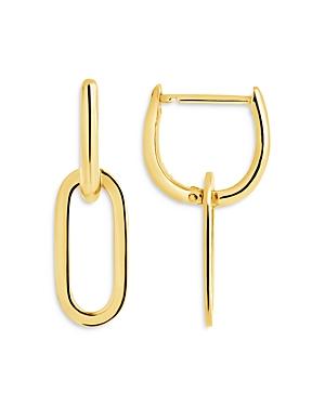 Sterling Forever Sterling Silver Linear Linked Hoop Earrings