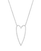Diamond Heart Pendant Necklace In 14k White Gold, .30 Ct. T.w. - 100% Exclusive
