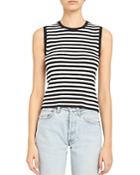 Theory Gal Striped Ribbed Shell