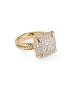 David Yurman Chatelaine Ring With Diamonds In 18k Yellow Gold