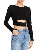 Fore Cropped Cutout Long Sleeve Top