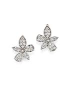 Bloomingdale's Diamond Flower Earrings In 14k White Gold, 1.0 Ct. T.w. - 100% Exclusive