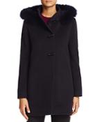 Cinzia Rocca Icons Fox Fur Trim Wool & Cashmere Duffel Coat