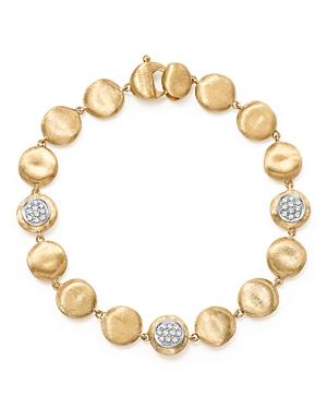 Marco Bicego 18k Yellow Gold Diamond Pave Jaipur Link Small Beaded Bracelet