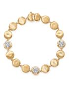 Marco Bicego 18k Yellow Gold Diamond Pave Jaipur Link Small Beaded Bracelet