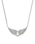 Diamond Wing Necklace In 14k White Gold, .30 Ct. T.w.