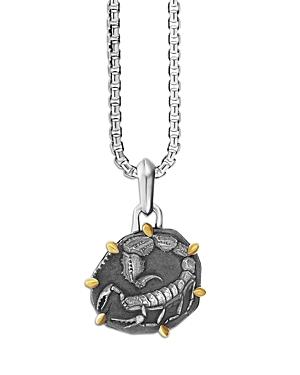 David Yurman Sterling Silver & 18k Yellow Gold Zodiac Scorpio Amulet Enhancer
