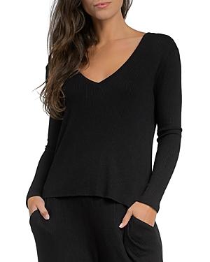 Elan Long Sleeve Ribbed Knit Top
