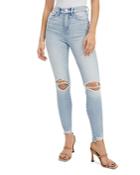 Good American Good Waist Distressed Jeans In Blue675