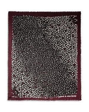Zadig & Voltaire Delta Micro Leopard Print Scarf