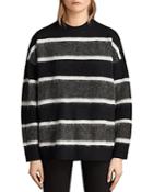 Allsaints Edi Striped Crewneck Sweater