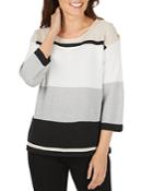 Foxcroft Linden Color-block Sweater